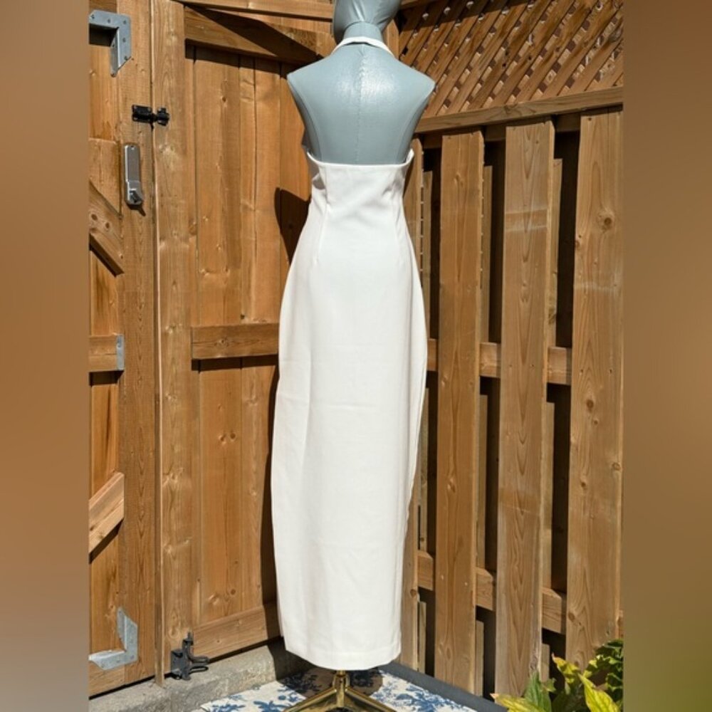 🆕 MISHA COLLECTION 🧿 NWOT The 'Alusia' Stretch Twill Maxi Dress, Ivory - Sz M - Picture 7 of 16